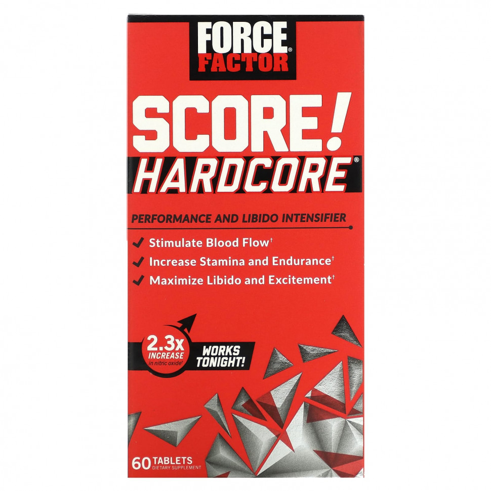 Force Factor, Score! Hardcore`` 60     , -, 