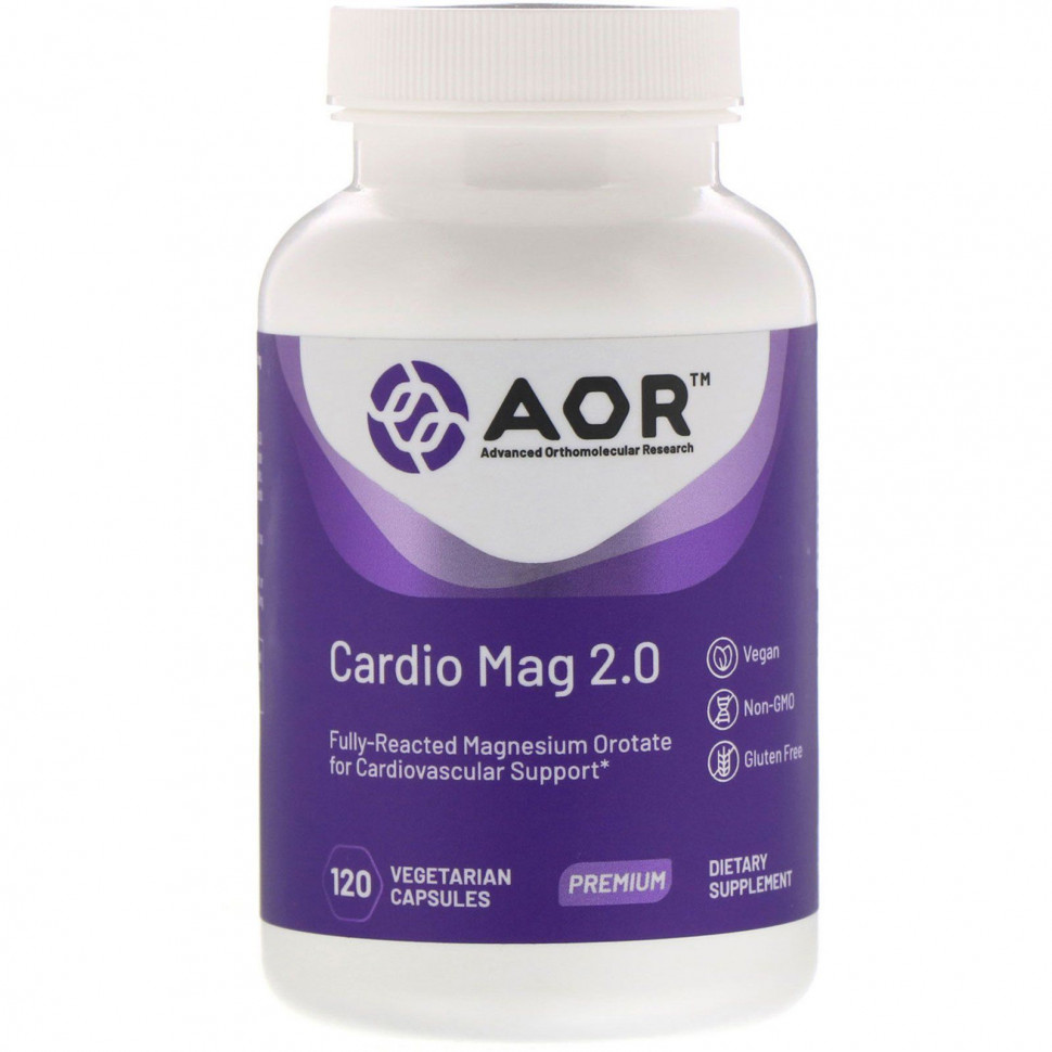 Advanced Orthomolecular Research AOR, Cardio Mag 2.0, 120      , -, 