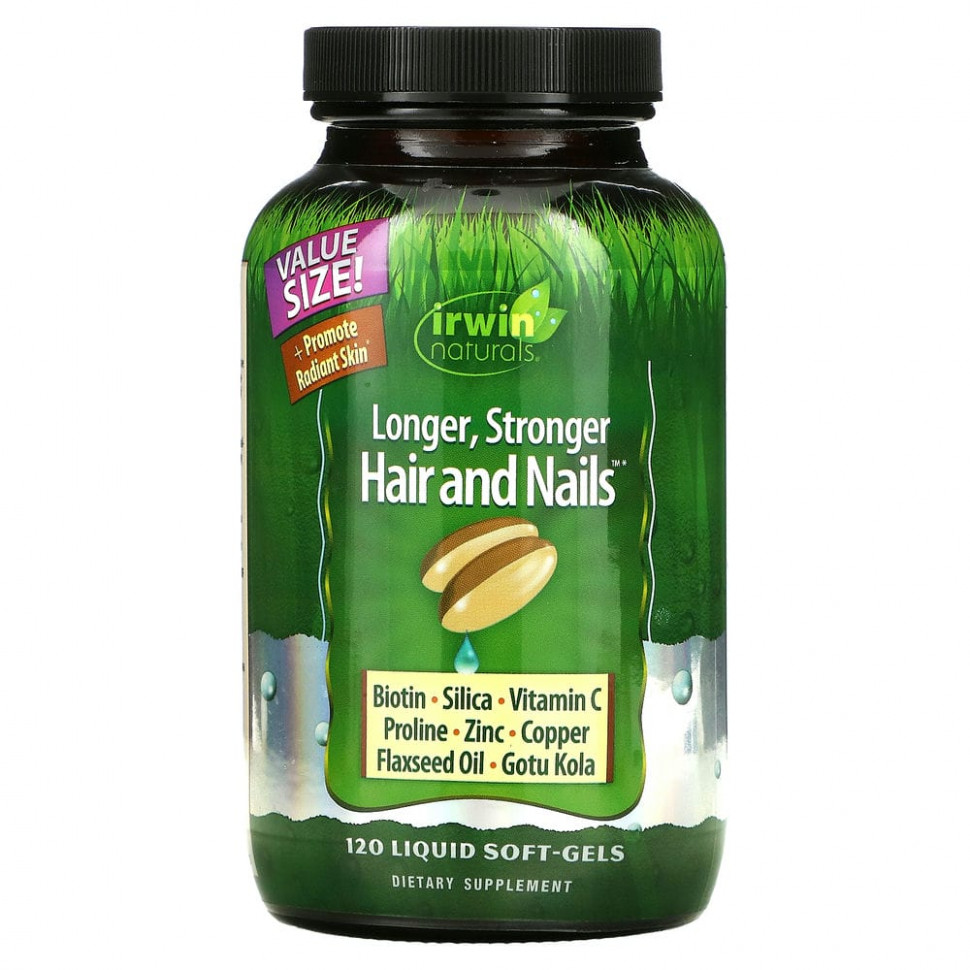 Irwin Naturals, Healthy Skin Hair Plus Nails, 120         , -, 