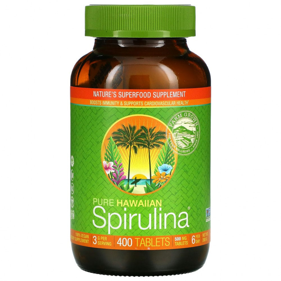 Nutrex Hawaii, Pure Hawaiian Spirulina, 400     , -, 