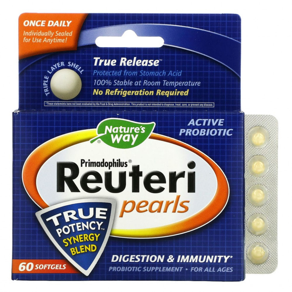 Nature's Way, Primadophilus Reuteri Pearls, 60     , -, 