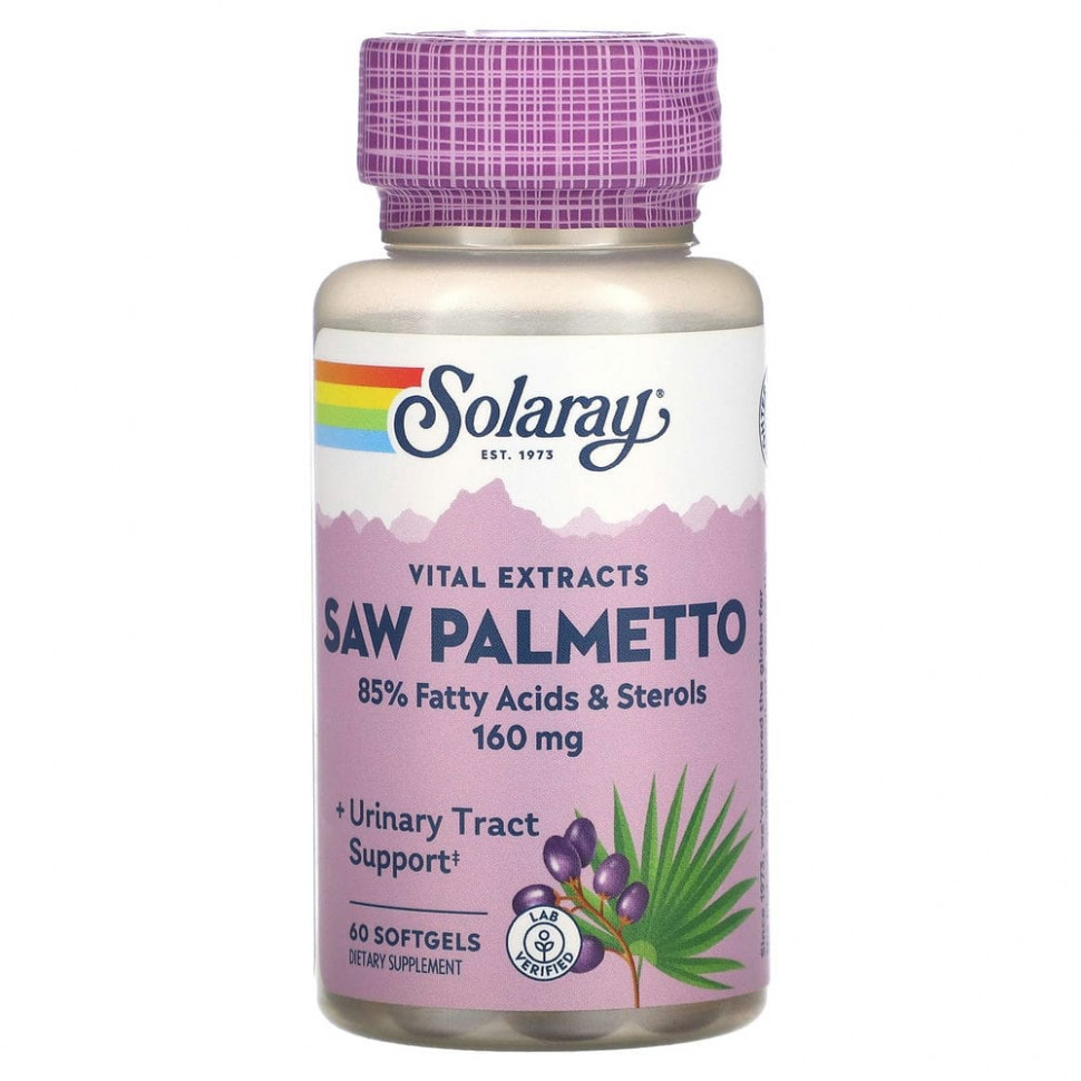  Solaray, Vital Extracts Saw Palmetto, 160 , 60    Iherb ()