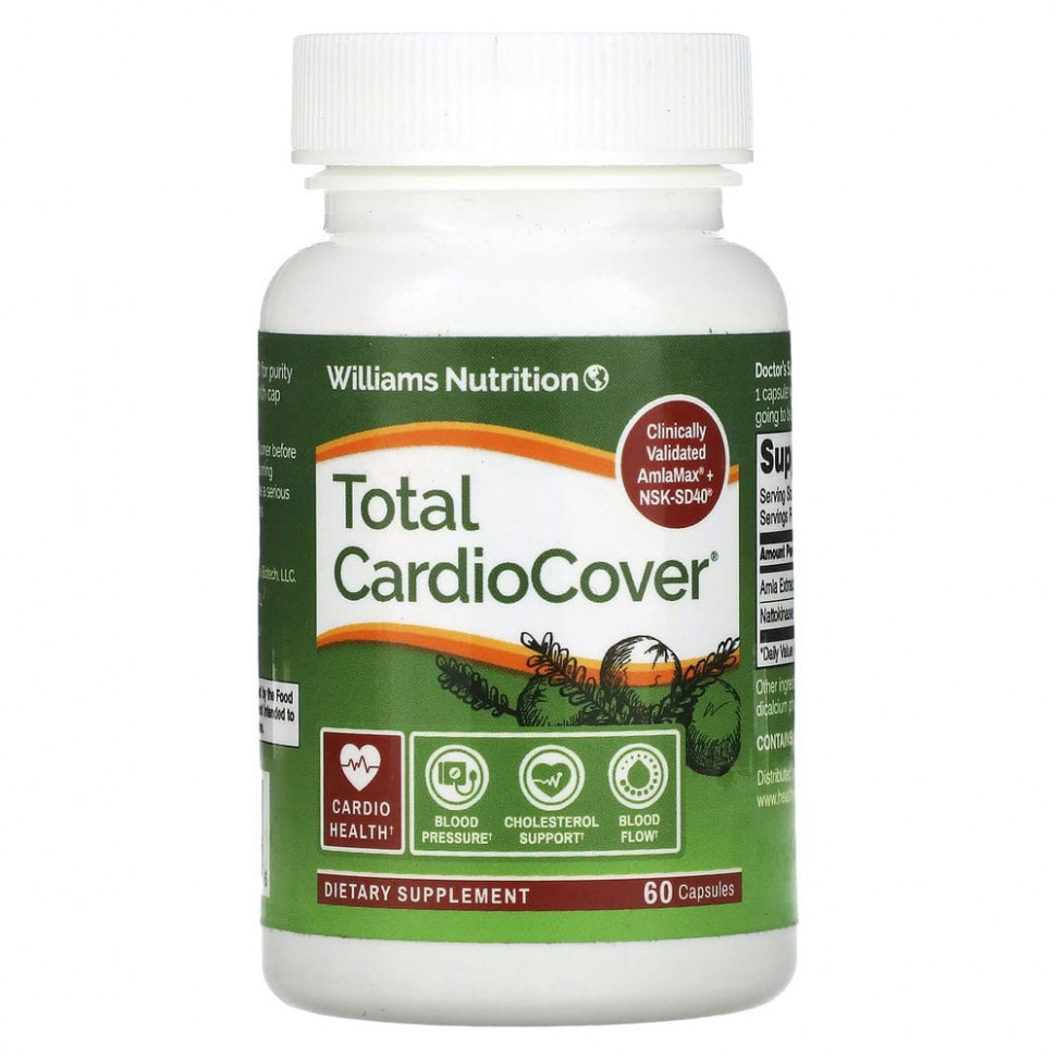 Williams Nutrition, Total CardioCover, 60     , -, 