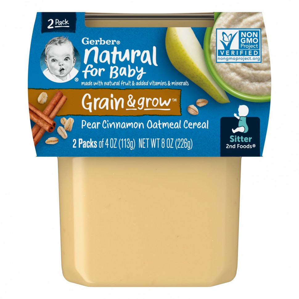 Gerber, Natural for Baby, Grain & Grow, 2nd Foods,    , , 2   113  (4 )    , -, 