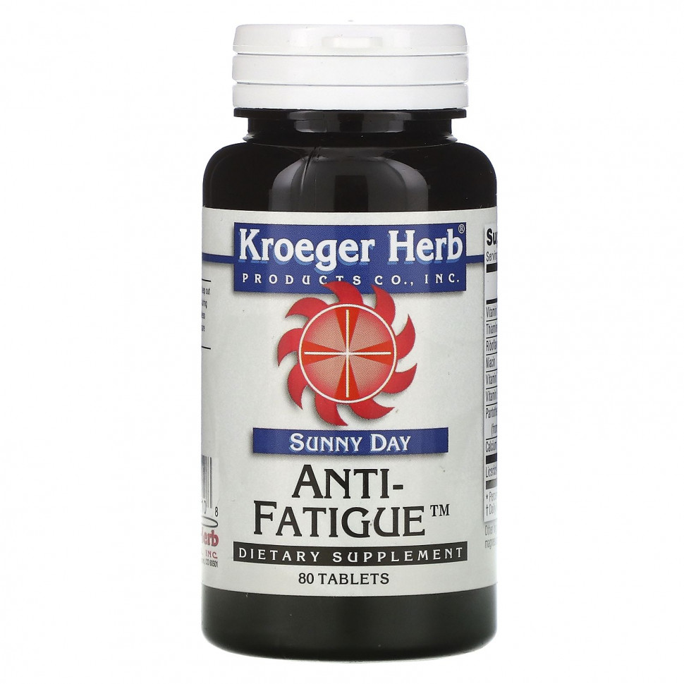 Kroeger Herb Co, Sunny Day, Anti-Fatigue,   , 80     , -, 