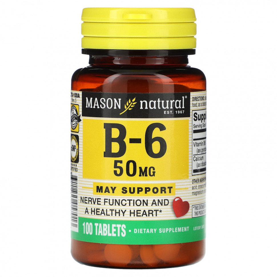 Mason Natural,  B6, 50 , 100     , -, 