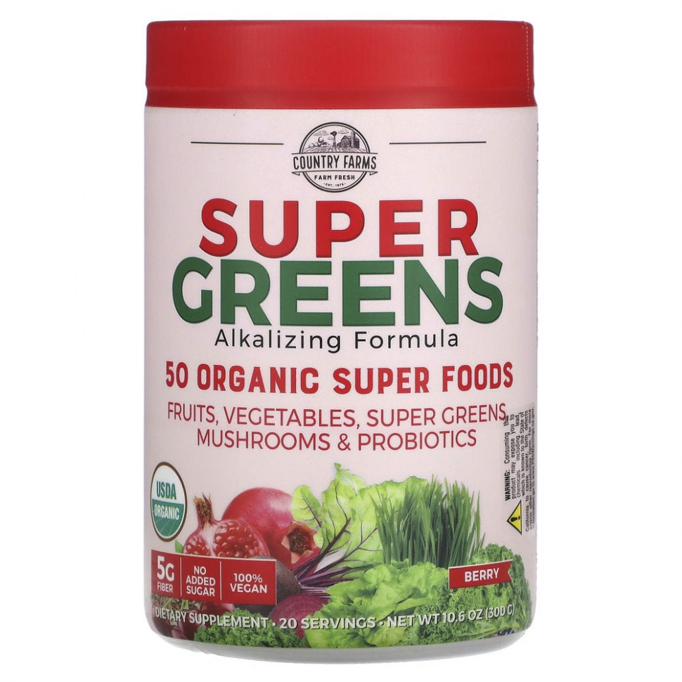  Country Farms, Super Greens,  , , 300  (10,6 )  Iherb ()