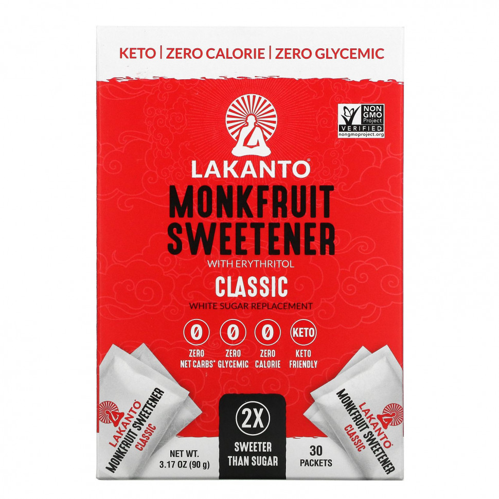 Lakanto, Monkfruit Sweentener, Classic, 3.17 oz (90 g)    , -, 