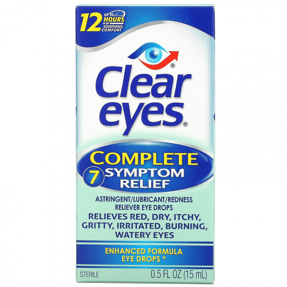 Clear Eyes, Complete 7 Symptom Relief,   /  /    ,  , 15  (0,5 . )    , -, 