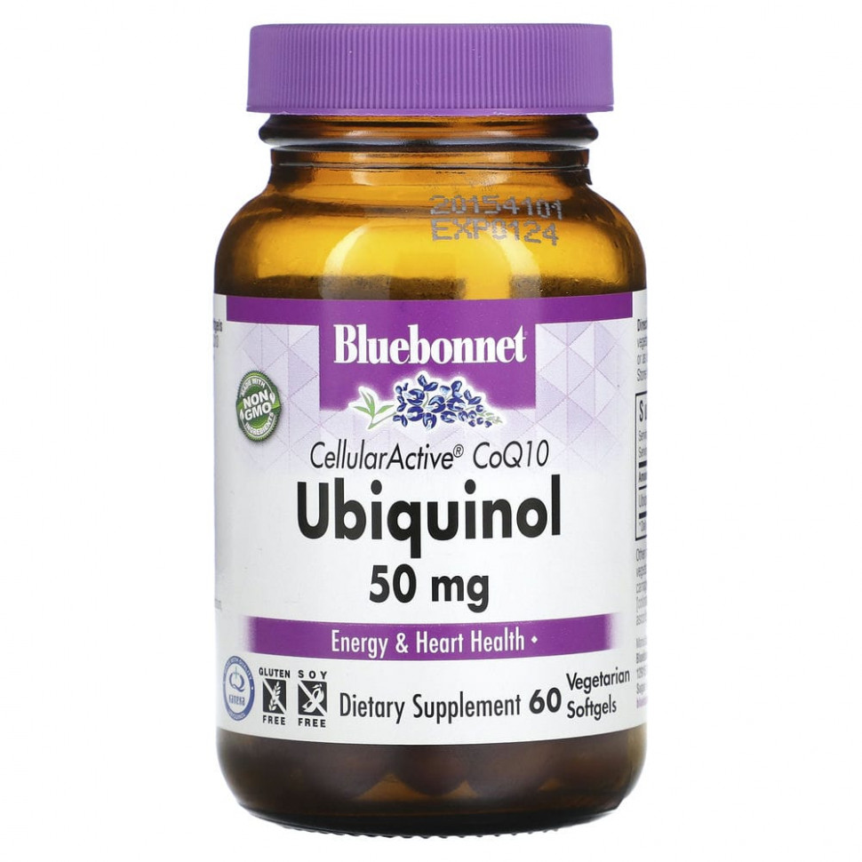 Bluebonnet Nutrition, Ubiquinol, Cellular Active CoQ10, 50 , 60      , -, 