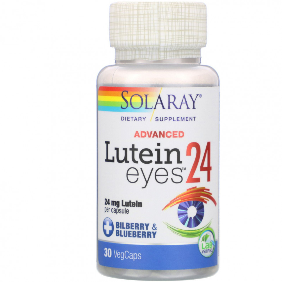 Solaray, Lutein Eyes 24 Advanced, 24 mg, 30 VegCaps    , -, 