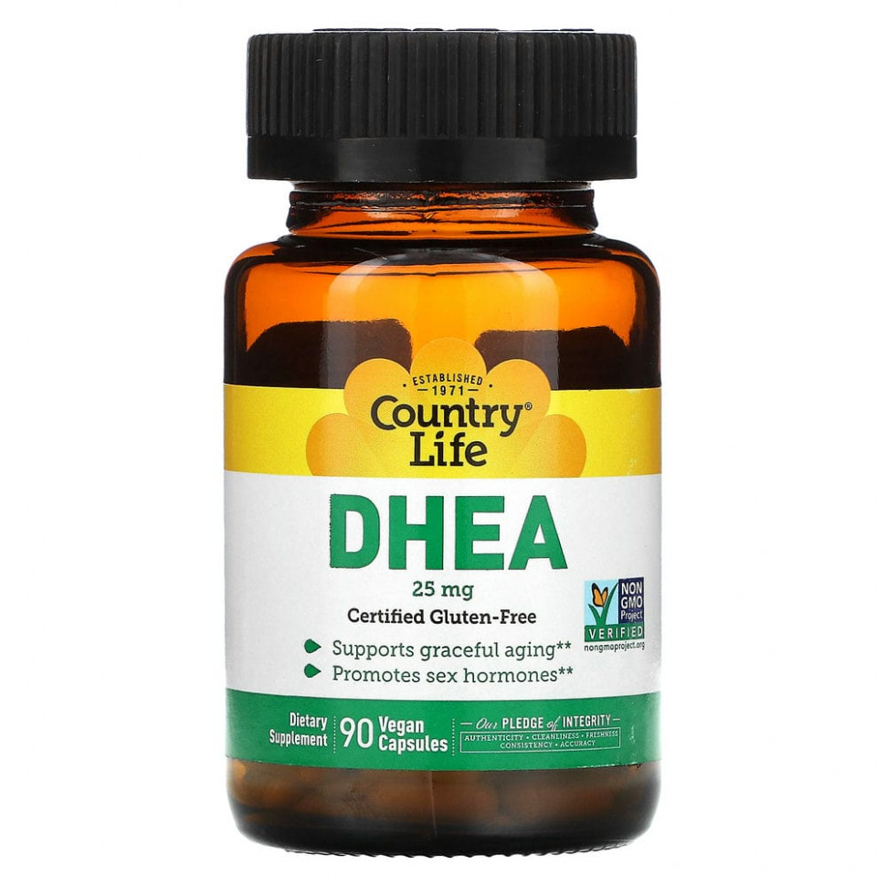 Country Life, DHEA, 25 mg, 90 Vegetarian Capsules    , -, 