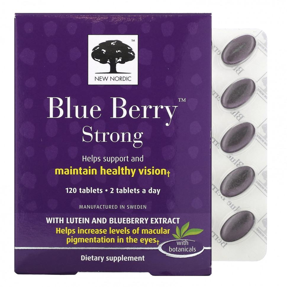 New Nordic US Inc, Blue Berry Strong, 120     , -, 