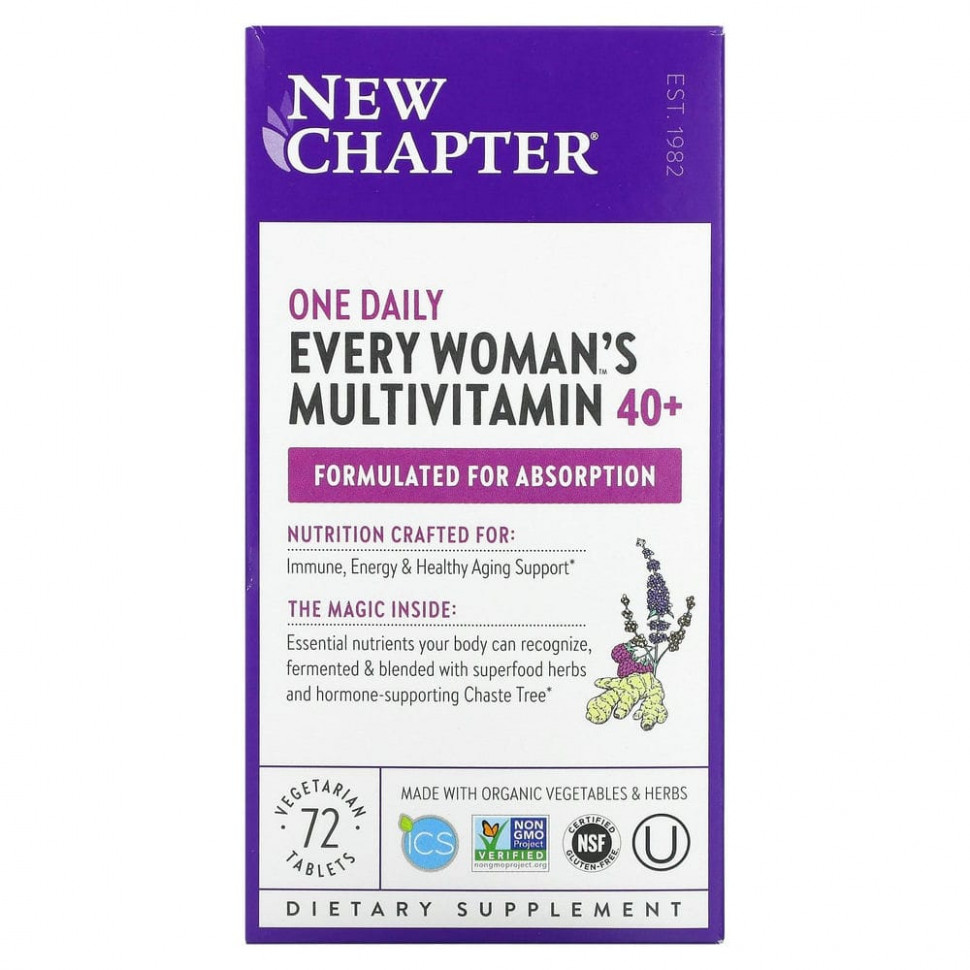 New Chapter, 40+ Every Woman's One Daily,          40 , 72      , -, 