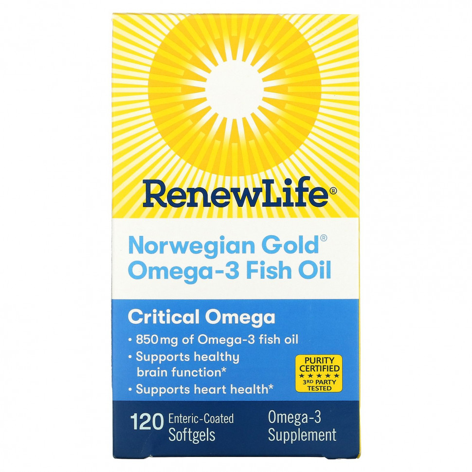 Renew Life,    -3 Norwegian Gold, 850 , 120        , -, 