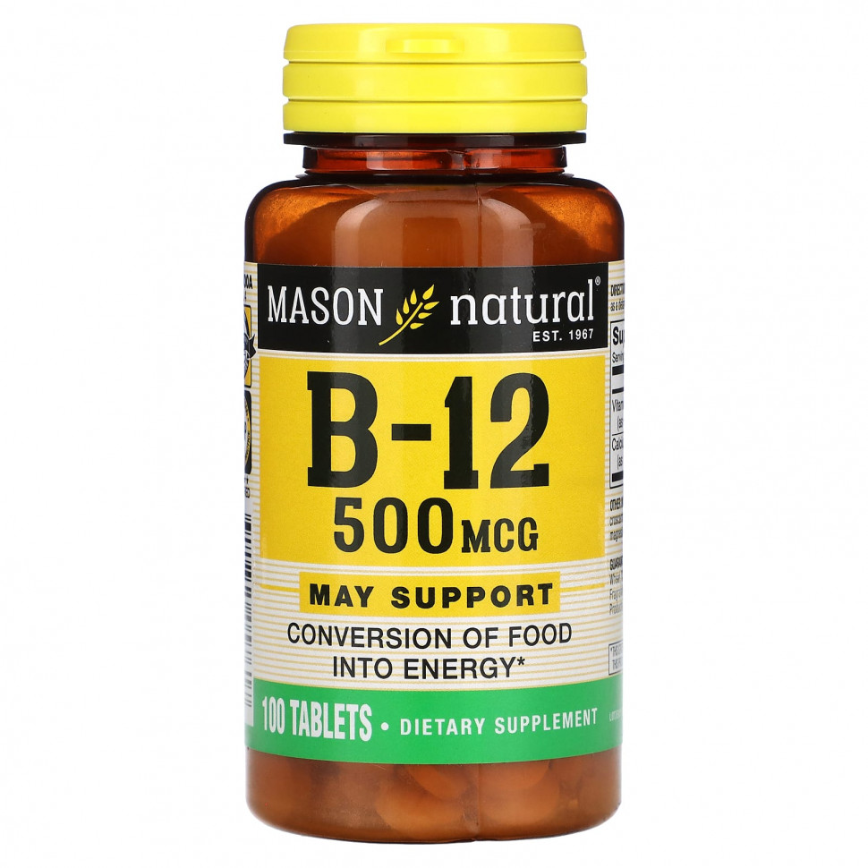 Mason Natural,  B-12, 500 , 100     , -, 