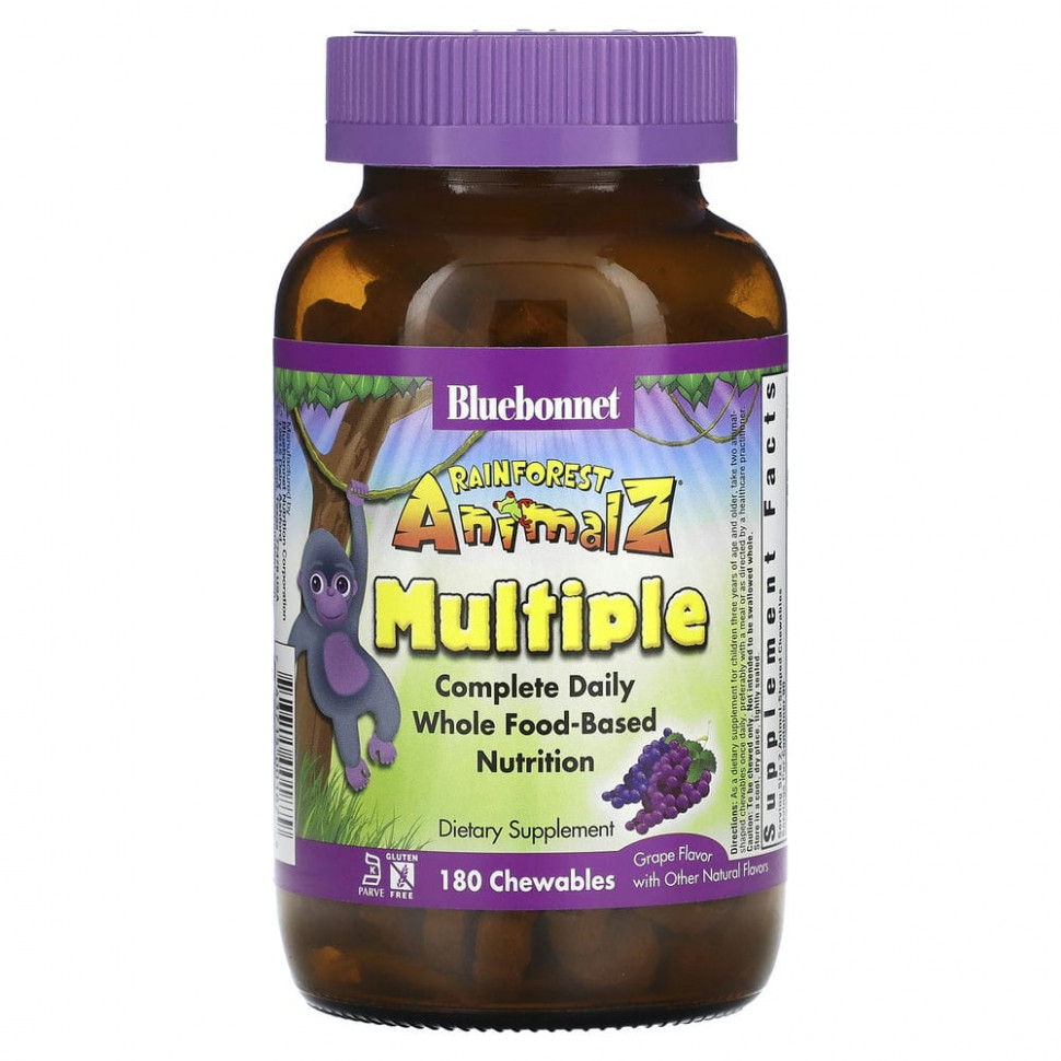 Bluebonnet Nutrition, Rainforest Animalz,     ,     , 180         , -, 