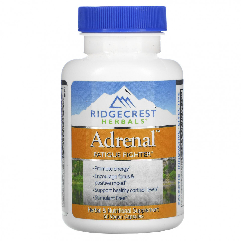 RidgeCrest Herbals, Adrenal, Fatigue Fighter, 60 Veggie Caps    , -, 