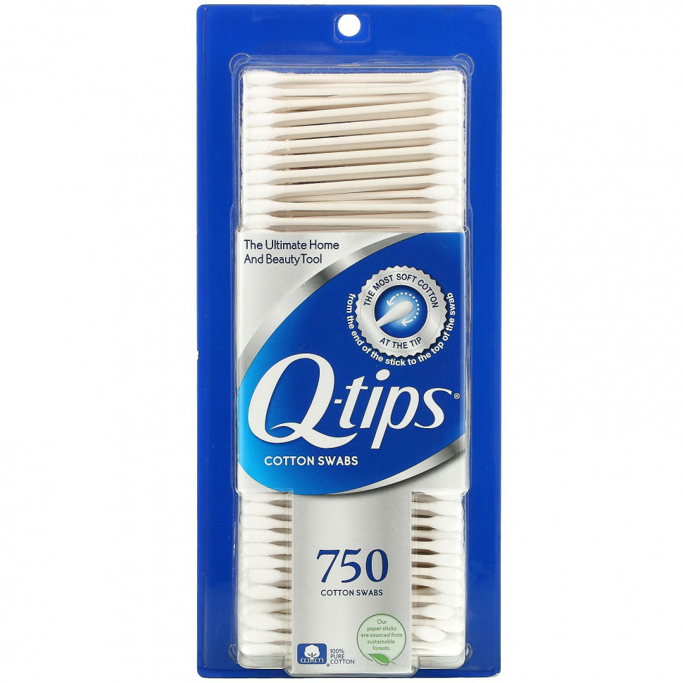 Q-tips, Original Cotton Swabs, 750 Swabs    , -, 