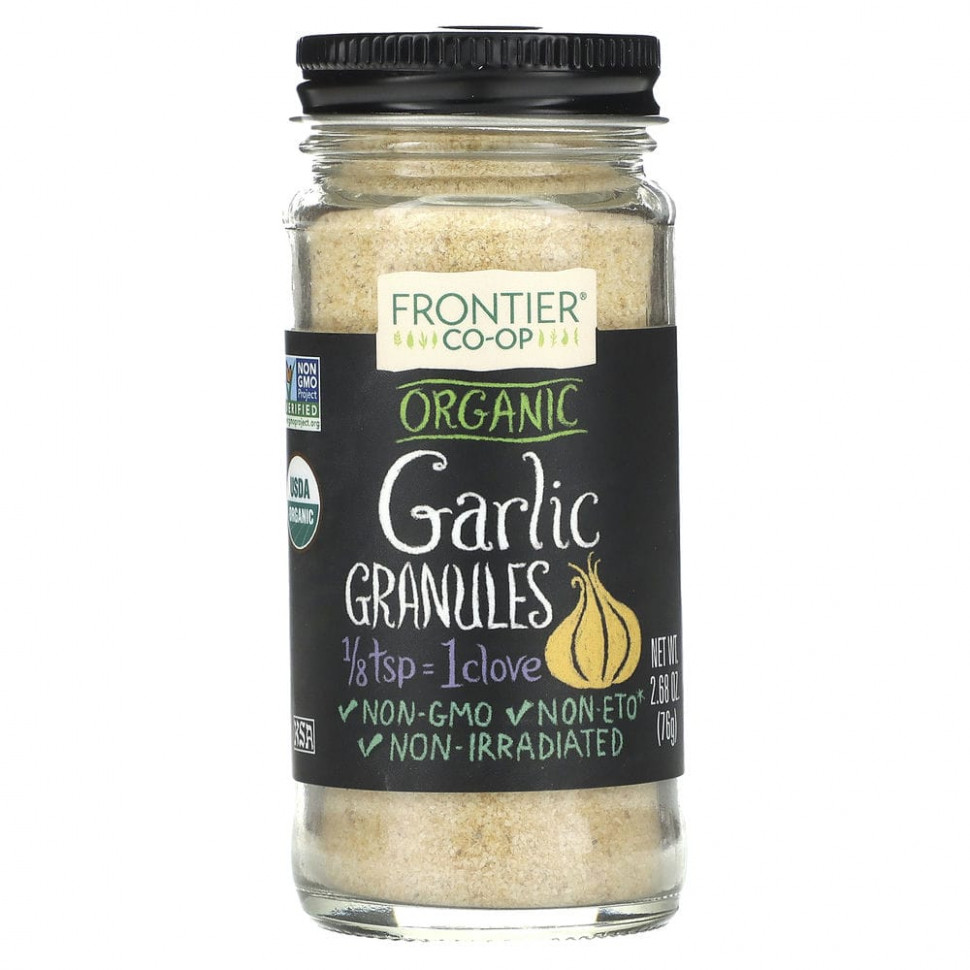 Frontier Co-op, Organic Garlic, Granules, 2.68 oz (76 g)    , -, 