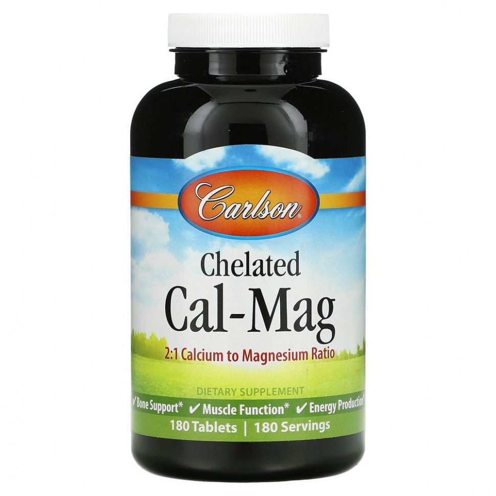 Carlson Labs, Chelated Cal-Mag, 180     , -, 