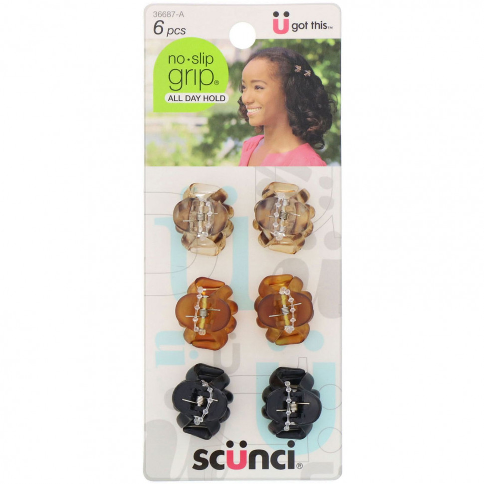 Scunci,  - No Slip Grip,  , 6     , -, 