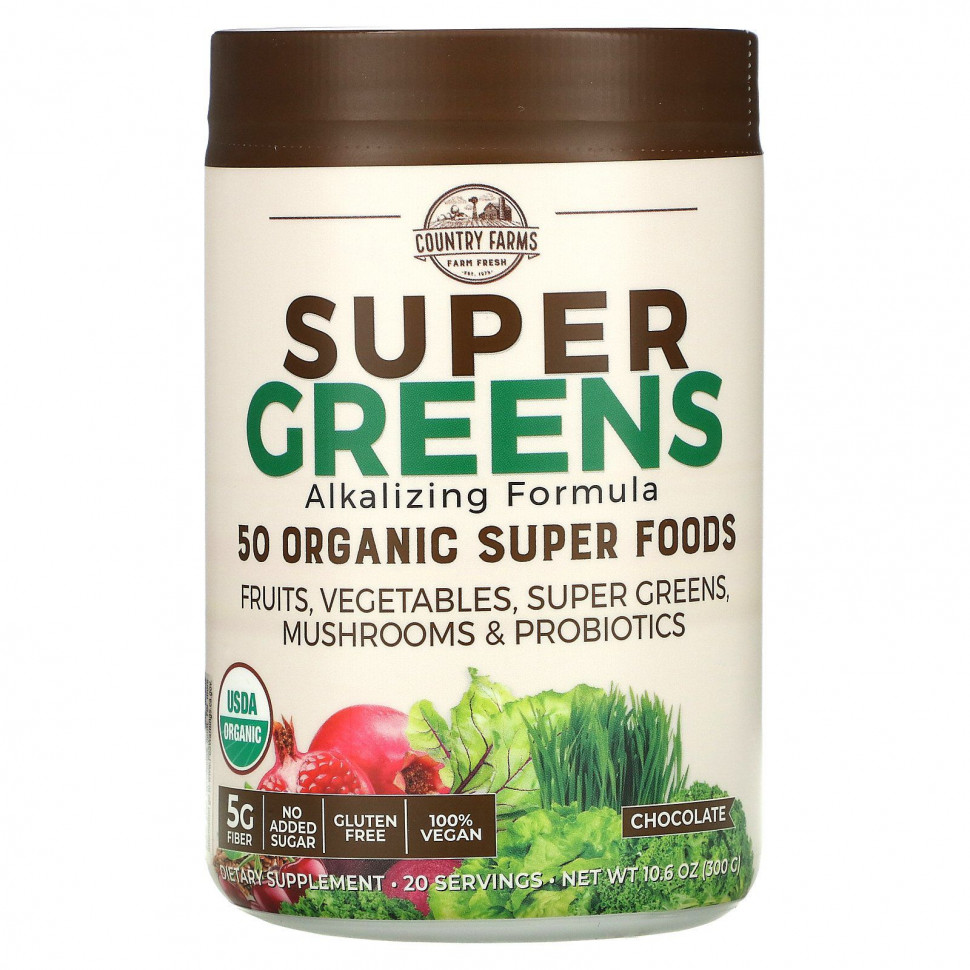  Country Farms, Super Greens,    ,   , 300  (10,6 )  Iherb ()