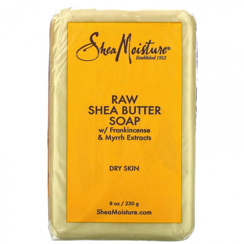 SheaMoisture, Raw Shea Butter Soap with Frankincense & Myrrh Extracts, 8 oz (230 g)    , -, 