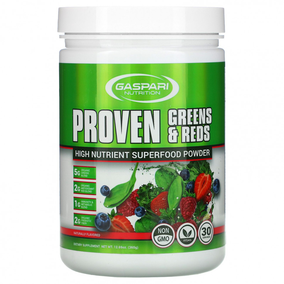 Gaspari Nutrition, Proven Greens & Reds,        ,   , 360  (12,69 )    , -, 