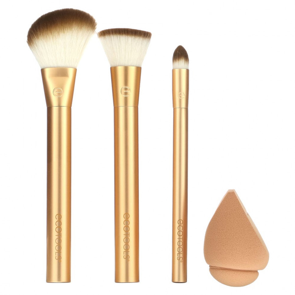 EcoTools, Precious Metals, Face Blend + Sculpt Set,   4     , -, 