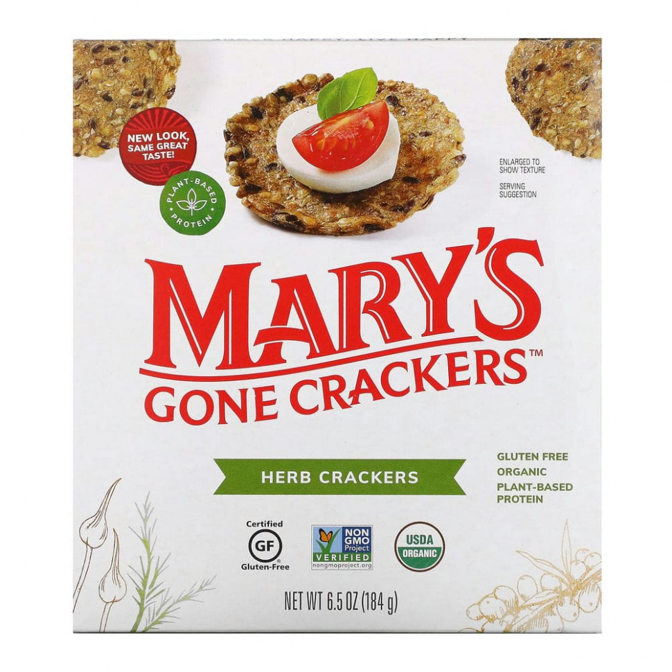 ���������� Mary's Gone Crackers, ������� � �������, 184 � (6,5 �����)  Iherb (������)