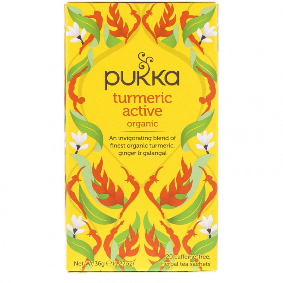 Pukka Herbs, Organic Turmeric Active,  , 20   , 36  (1,27 )    , -, 