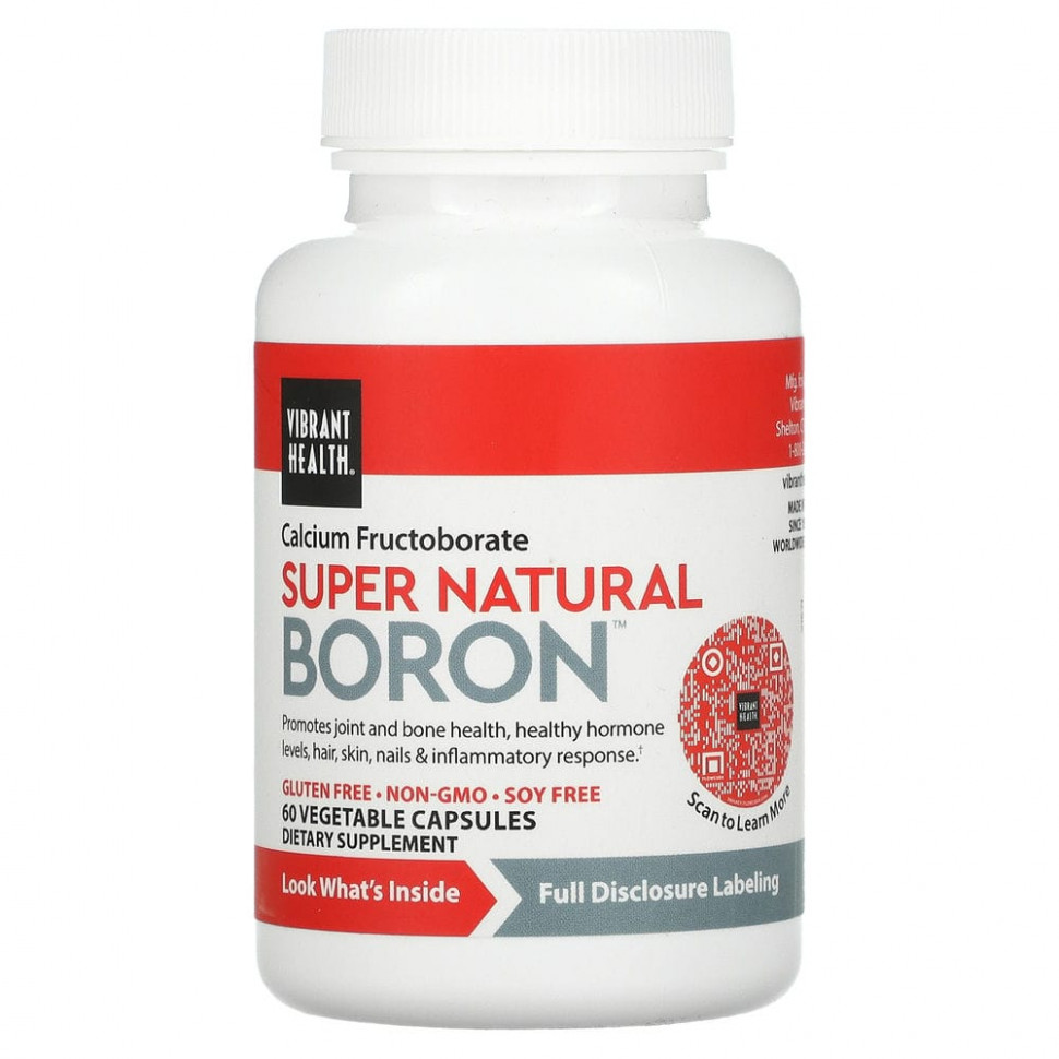 Vibrant Health, Super Natural Boron, 60      , -, 