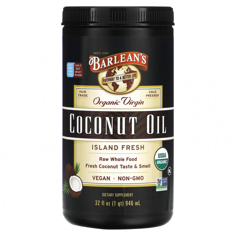  Barlean's,     , Island Fresh, 946  (32 . )  Iherb ()