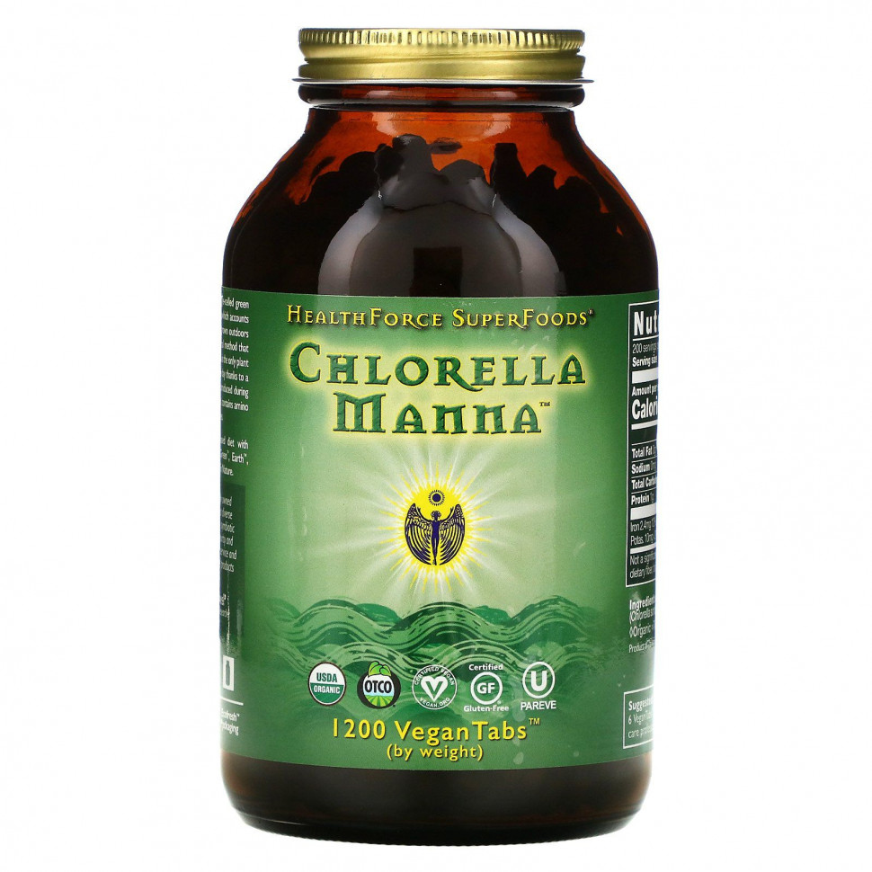 HealthForce Superfoods, Chlorella Manna,   , 1200      , -, 