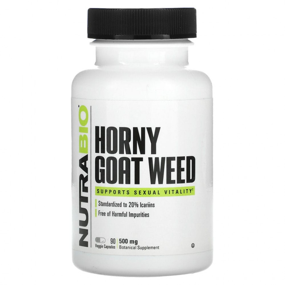 Nutrabio Labs, Horny Goat Weed, 500 , 90      , -, 