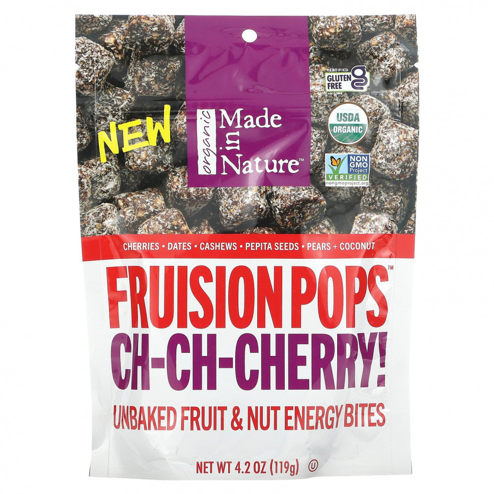 Made in Nature, Organic Fruision Pops, Ch-Ch-Cherry,   , , 119 , 4,2 )    , -, 