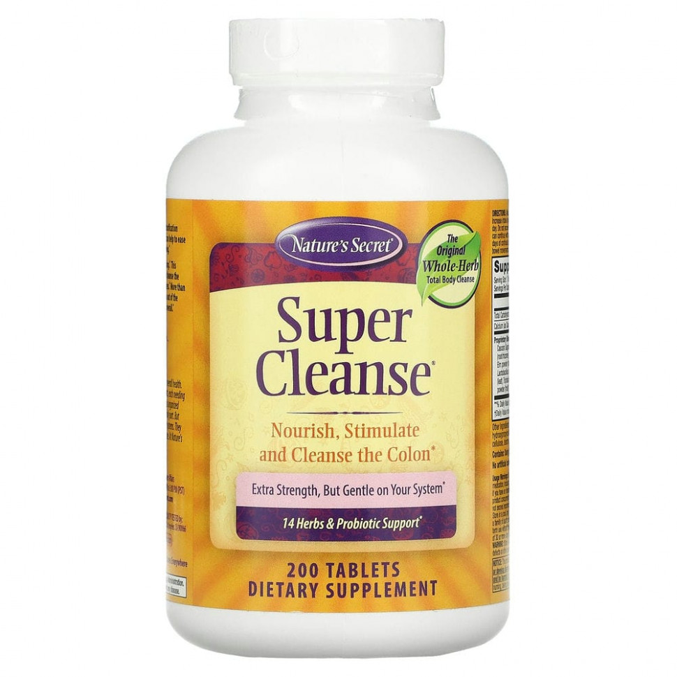 Nature's Secret, Super Cleanse, 200     , -, 