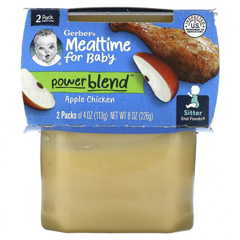 Gerber, Mealtime for Baby, PowerBlend, 2nd Foods,   , 2   113  (4 )    , -, 