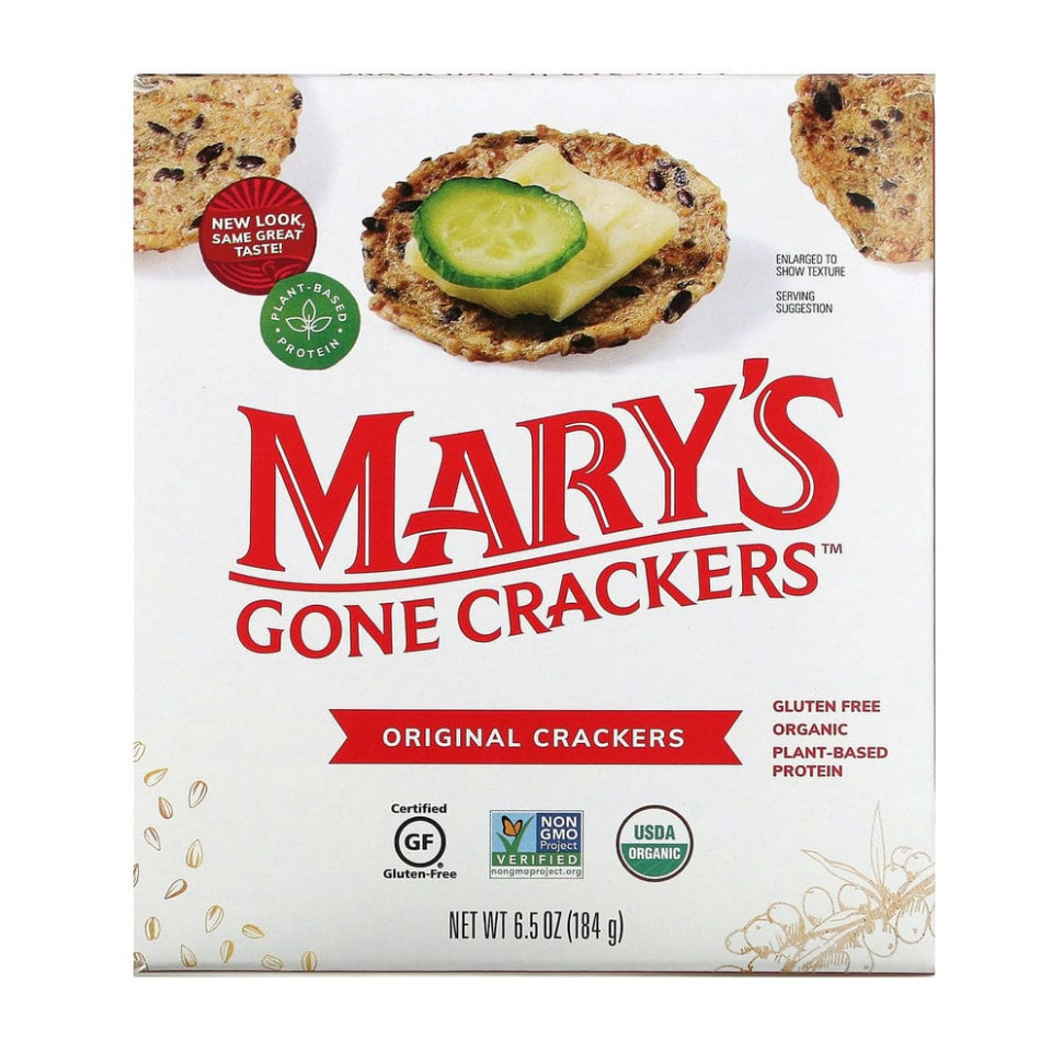 ���������� Mary's Gone Crackers, �������, ������������ ����, 184 � (6,5 �����)  Iherb (������)