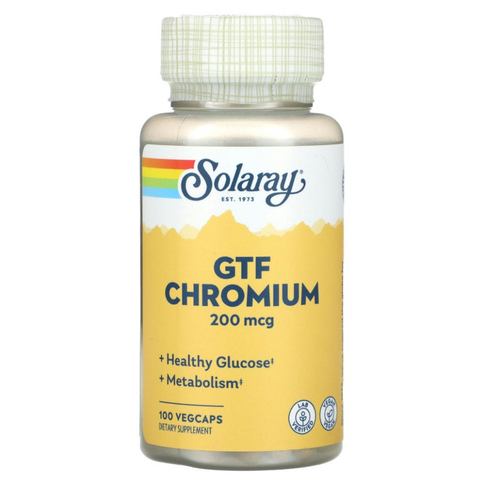 Solaray, GFT Chromium, 200 , 100        , -, 