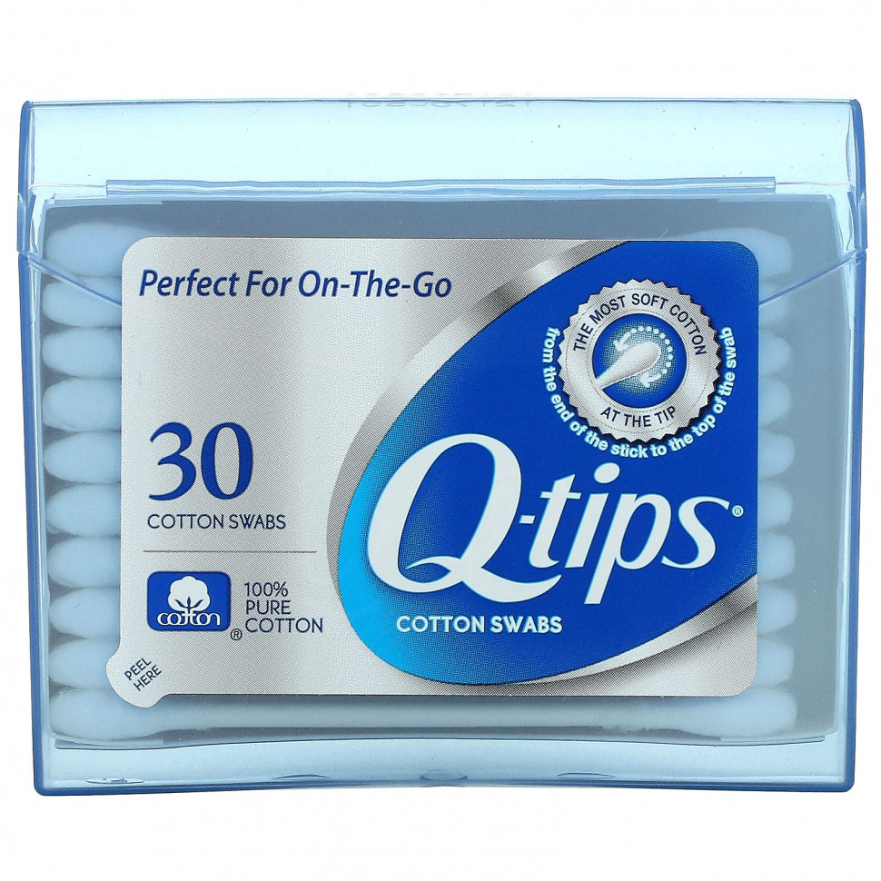 Q-tips,  , On-The-Go, 30     , -, 