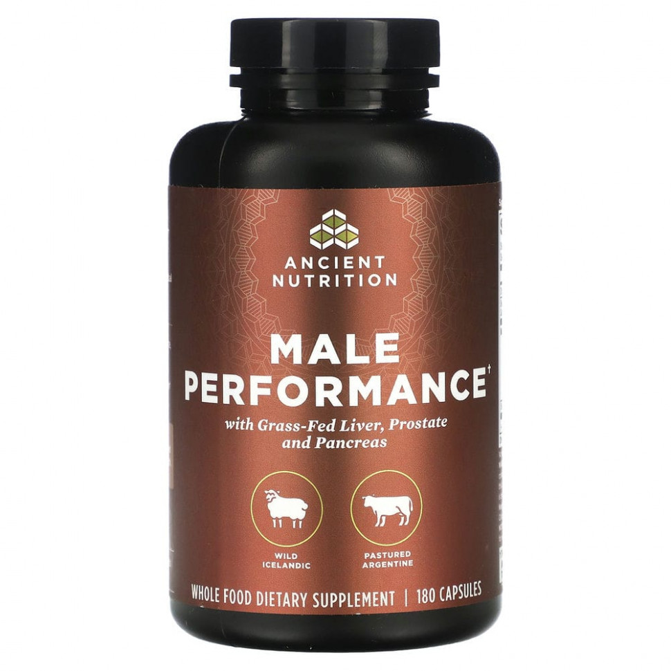 Dr. Axe / Ancient Nutrition, Male Performance, 180     , -, 