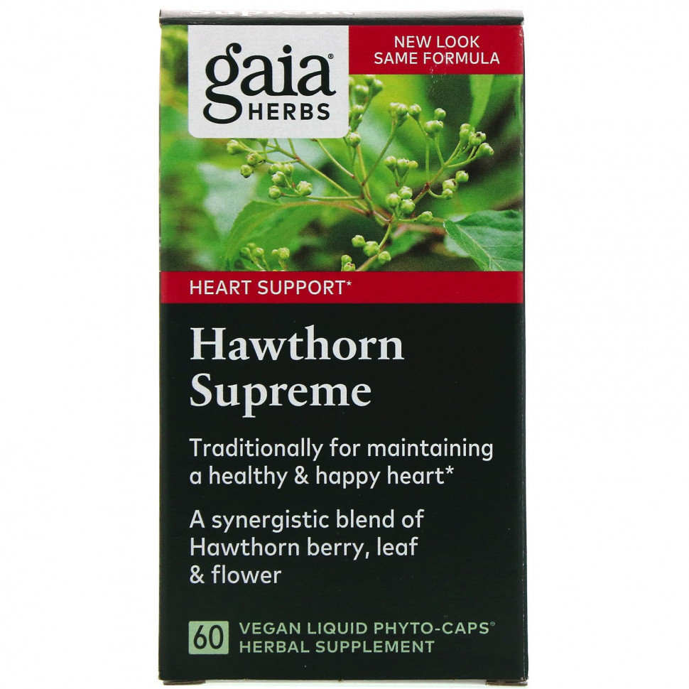Gaia Herbs, Hawthorn Supreme, 60        , -, 