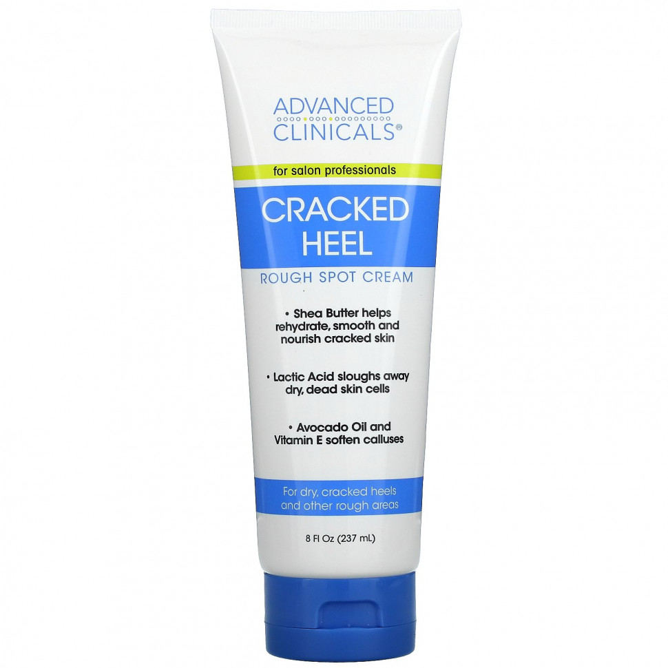 Advanced Clinicals, Cracked Heel, Rough Sport Cream, 8 fl oz (237 ml)    , -, 