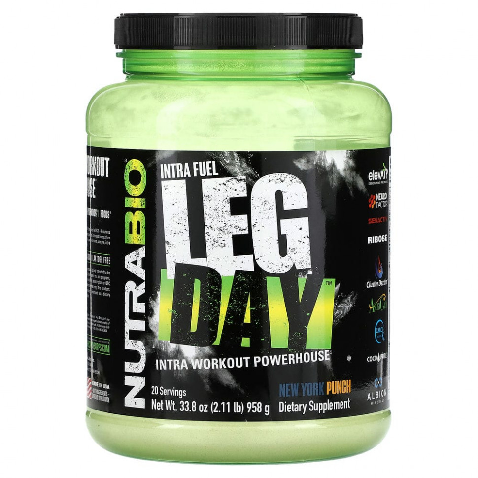 Nutrabio Labs, Intra Fuel, Leg Day, New York Punch, 958  (2,11 )    , -, 