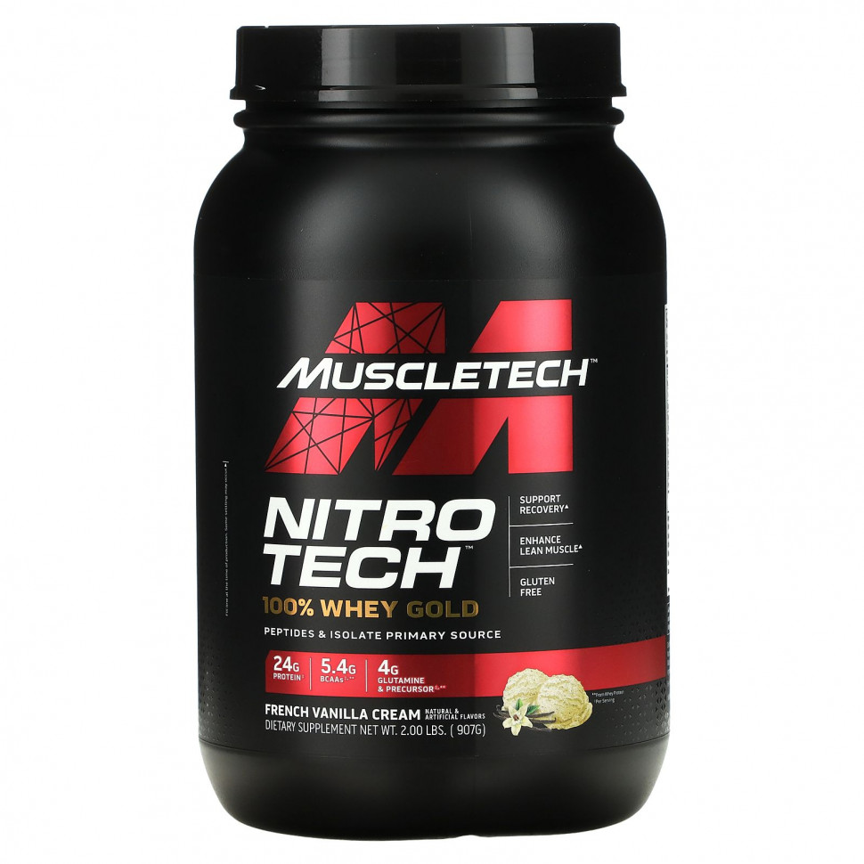 ���������� Muscletech, Nitro Tech, 100% Whey Gold (100% ���������), ����������� ��������� ����, 999 � (2,20 �����)  Iherb (������)