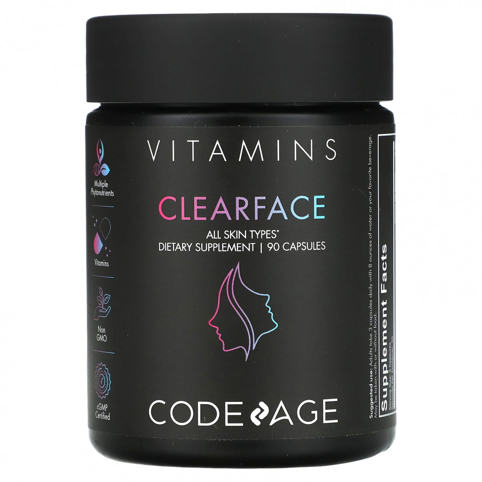 Codeage, Vitamins, Clearface`` 90     , -, 