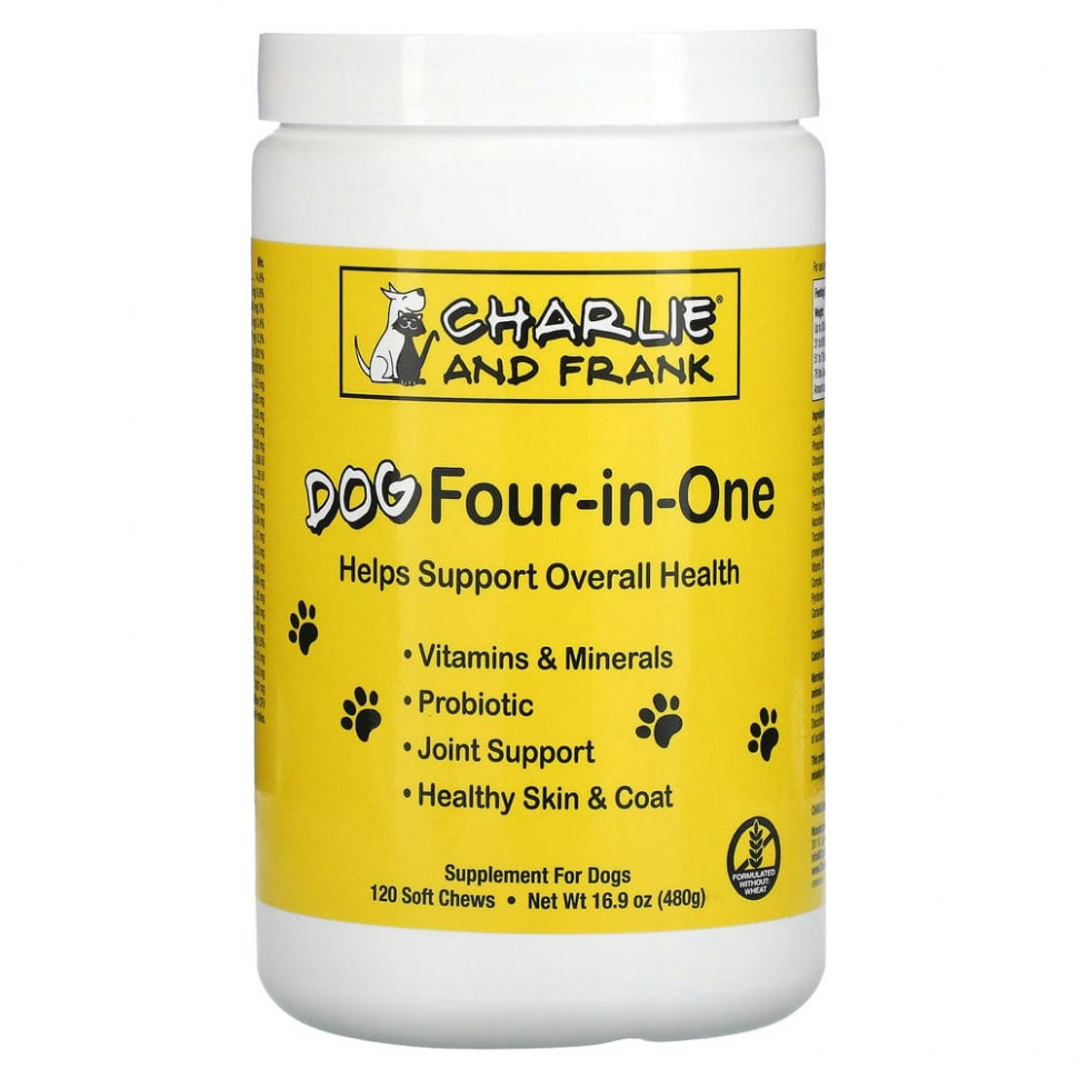  Charlie & Frank, Dog Four-in-One, 120     Iherb ()