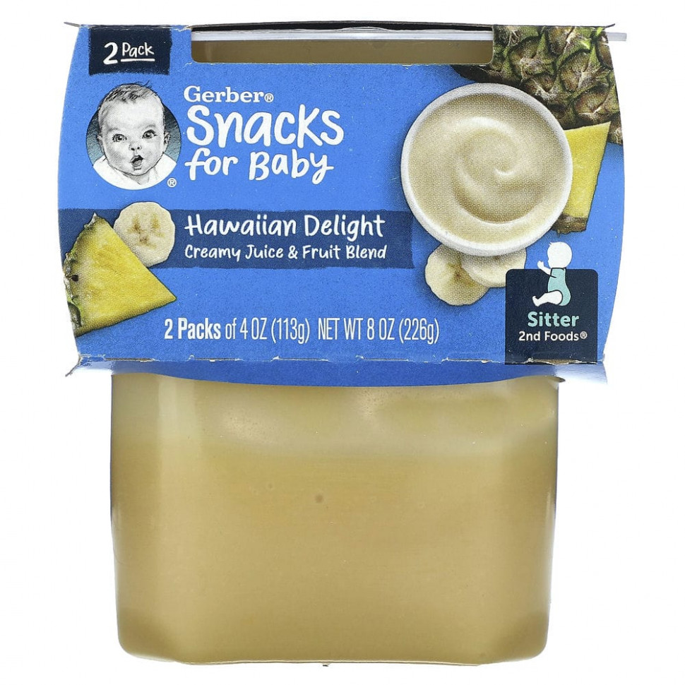Gerber, Snacks for Baby, 2nd Foods, Hawaiian Delight, 2   113  (4 )    , -, 